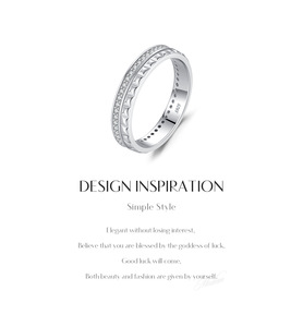 S925 Silver Cubic Zirconia Wedding Band Minimalist Half Eternity <b>Dainty</b> Pave Set CZ Stackable Band <b>Ring</b> - Product Image 3
