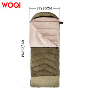 Saco de Dormir Tipo Sobre Woqi, 74x63 Pulgadas, Transpirable, de Poliéster, para Adultos, para Acampar, Hacer Senderismo, Viajar, Uso en Exteriores - Product Image 3