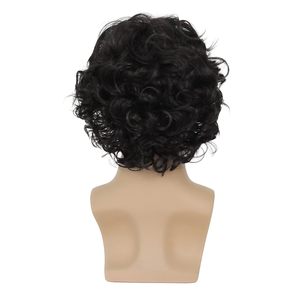 <span class=keywords><strong>Parrucca</strong></span> da <span class=keywords><strong>uomo</strong></span> europeo-americana di nuovo stile, capelli corti ricci voluminosi, stile denim, resistente alle alte temperature, per il commercio transfrontaliero - Product Image 4