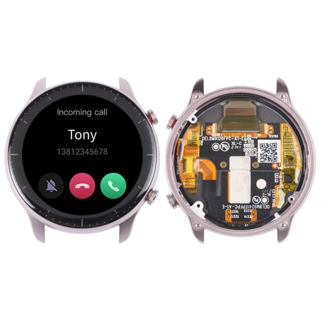 Watch Spare Part Original Watch LCD Screen for Amazfit GTR 2 Digitizer Full Assembly With Frame