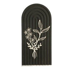 Decoración de Pared de Madera con Diseño de Plantas, Estilo Bohemio, Decoración del Hogar, Forma Irregular, Pieza Única - Product Image 1