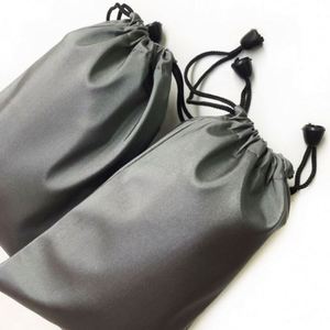 Nouvelle pochette de rangement de luxe personnalisée avec logo, sac à cordon en satin de soie pour perruques, extensions capillaires et mèches de cheveux - Product Image 2