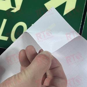 Personalizzato PVC pellicola fotoluminescente Eco solvente stampabile segni di uscita riflettente vinile adesivo bagliore nel buio - Product Image 6