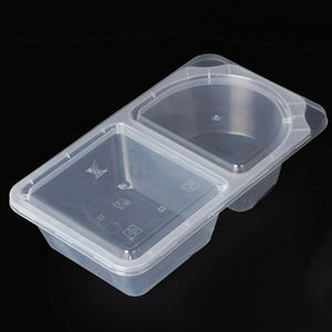 Bandejas Desechables de 2 Compartimentos para Salsas, 290 ml (10 oz), Material PP, Recipientes para Salsas y Condimentos para Llevar - Product Image 3