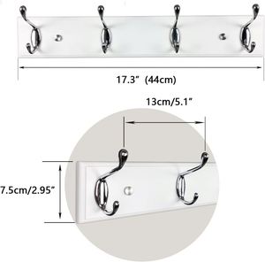 Wholesale Eco-Friendly Plastic Solid Pattern Multifunctional Kitchen Bathroom <b>Hooks</b> Self-Adhesive Wall Hanger Crystal Row <b>Rail</b> - Product Image 4