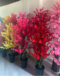 Bonsái Artificial <span class=keywords><strong>de</strong></span> Flor <span class=keywords><strong>de</strong></span> Durazno, Árbol <span class=keywords><strong>de</strong></span> Flor <span class=keywords><strong>de</strong></span> Durazno Artificial para Hotel, Planta Verde Simulada <span class=keywords><strong>de</strong></span> Plástico, Bonsái <span class=keywords><strong>de</strong></span> Fruta Artificial <span class=keywords><strong>de</strong></span> Bambú - Product Image 1