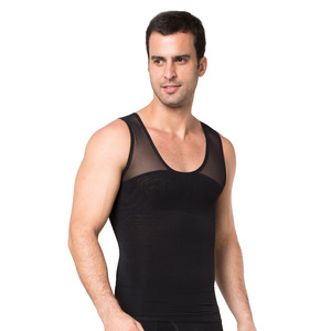 Men's Gynecomastia Vest Chest Binder Posture Corset Male Abdomen Trainer Belly Reduce Fat Slim Body Shaper Back <strong>Cross</strong> <strong>Tops</strong> - Product Image 2