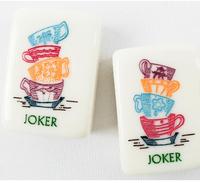 Jeu de Mahjong américain en acrylique ivoire gravé au laser, motif bateau et animaux orientaux, 160 tuiles, Joker, pour jeu de société familial