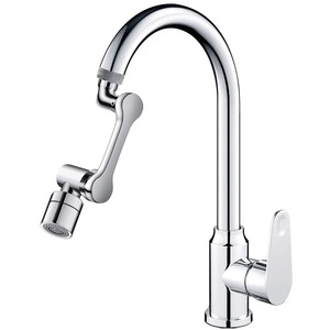 Robinet Penlo à bras mécanique, rotation à 1080 degrés, aérateur anti-éclaboussures pour évier de cuisine - Product Image 2