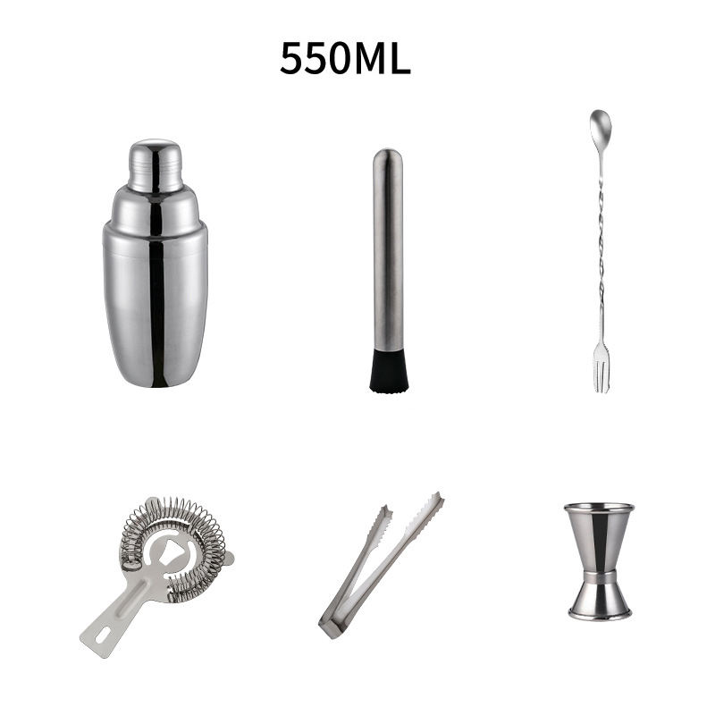 Argent 550 ml-6 pièces/ensemble