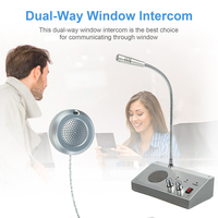 Système d'interphone filaire bidirectionnel portable pour fenêtre, microphone à condensateur col de cygne anti-interférence pour entreprises, bureaux et hôpitaux