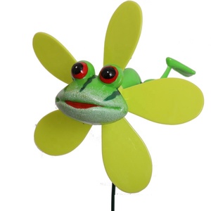 Moulin à vent de jardin en métal fait main personnalisé, décorations de grenouilles, <span class=keywords><strong>prix</strong></span> d'usine, décorations de Noël d'extérieur pour la maison des enfants - Product Image 1