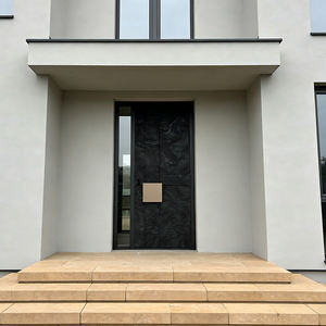 Portes d'entrée de sécurité en aluminium pour <span class=keywords><strong>maison</strong></span>, en <span class=keywords><strong>bois</strong></span> massif sculpté 3D, style postmoderne de luxe - Product Image 1