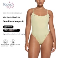 Body gainant en nylon antibactérien avec dentelle sexy, ajustable, style européen-américain, coupe moulante, style Kardashian