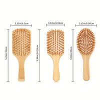Brosse à cheveux pagaie en bois bonne pour les cheveux fins épais bébé hommes femmes fabricants Logo personnalisé brosses à cheveux en bois de bambou plat