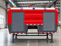Camion de pompiers à mousse de 5 tonnes, capacité 3200L eau, 1600L mousse, réservoir en acier au carbone et acier inoxydable, pompe CB10/30 30L/s, lance de lutte contre l'incendie PL8/24