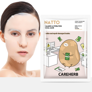 Face Care <strong>Masks</strong> <strong>Calming</strong> Hydrating Smooth Repair Damaged Natto <strong>Facial</strong> Sheet <strong>Mask</strong>