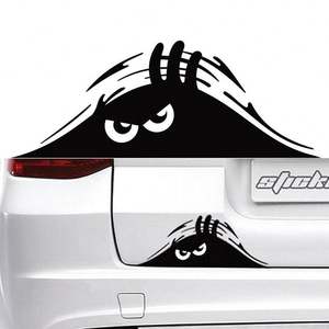 Autocollants de voiture amusants avec monstres qui font la tête, décoratifs, souriants et en colère, imperméables, style automobile tendance, autocollants kawaii - Product Image 5