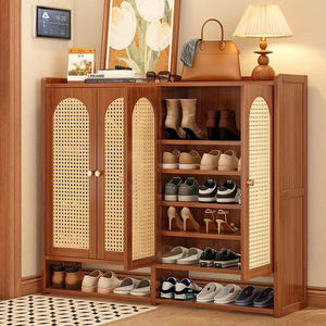 Scarpiera per <span class=keywords><strong>Ingresso</strong></span> Casa, Mobile Scarpiera Multistrato per Corridoio Interno, Organizzatore per Scarpe in Bambù Antipolvere e Traspirante - Product Image 2