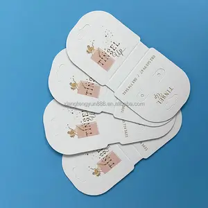Cartões de papel para joias com placa ondulada de papel para joias personalizadas