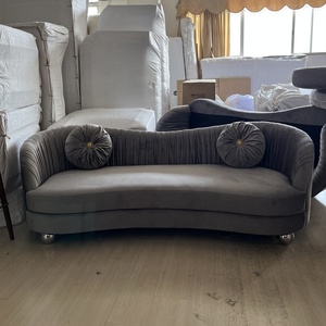Sofás de Tela, Sofá de Terciopelo en Forma de Corazón, Muebles de Sala de Estar, Conjunto de Sofá Seccional de 3 Plazas - Product Image 5
