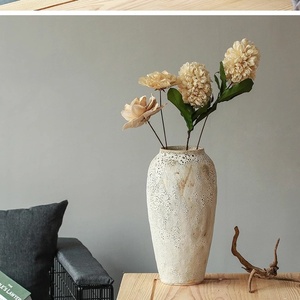 Florero de cerámica de flores secas para sala de estar minimalista moderno C886, adornos nórdicos Ins, tarro de cerámica gruesa Retro - Product Image 6