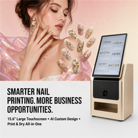 Impresora Comercial de Arte de Uñas con IA, Pantalla Táctil de 15.6 Pulgadas, Máquina de Impresión de Uñas con Carga de Imágenes Personalizadas, Cámara de Alta Resolución