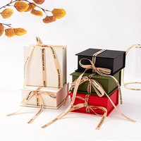Caja de Regalo Rígida Personalizada OEM en Forma de Libro para Joyería, Pulseras, Collares, Anillos, Relojes, con Cinta y Logotipo Impreso
