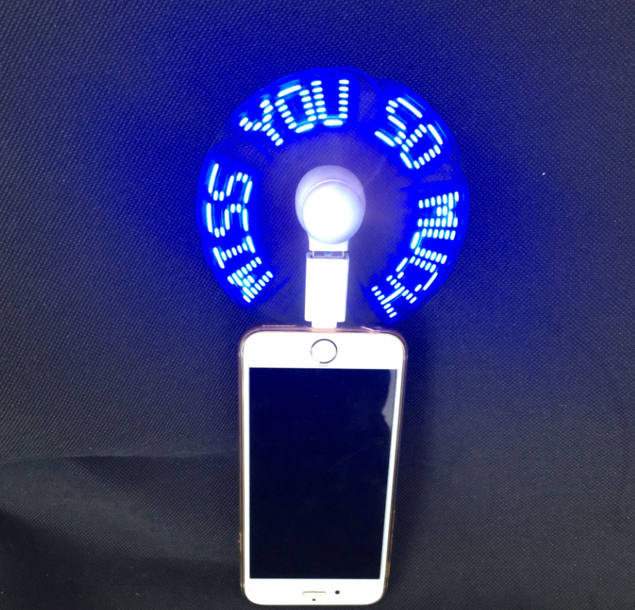 Программируемый текст светодиодный сообщение мобильный телефон маленький мини usb вентилятор