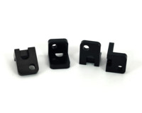 Supports en L industriels en aluminium noir de haute qualité, usinés CNC avec précision par électroérosion à fil, tailles personnalisées