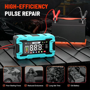 Chargeur de <span class=keywords><strong>batterie</strong></span> de <span class=keywords><strong>moto</strong></span> 12V6A, écran tactile, moniteur de tension et de courant en temps réel, chargeur de <span class=keywords><strong>batterie</strong></span> au plomb-acide 12V, prise EU - Product Image 4