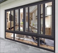 Fenêtre coulissante en aluminium à coupure thermique avec moustiquaire pour l'extérieur de la maison