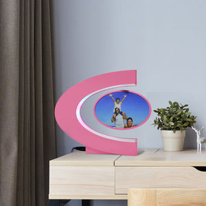 ตกแต่งบ้านห้องนั่งเล่นมาการองสีชมพูลอยลอยแม่เหล็กกรอบรูปภาพที่มีไฟ LED - Product Image 5