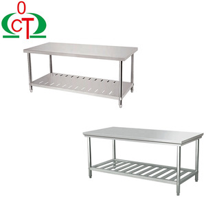 Thép không gỉ thương mại Bàn làm việc 201/304 khách sạn & nhà hàng cung cấp cho thực phẩm nóng lên & tự chọn-giá thấp - Product Image 2