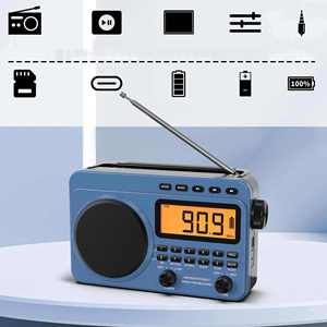 Full-Band Portable Digital Radio, AM/FM/SW/WX with 4000mAh Battery & TF Card MP3 Playback - Product Image 3