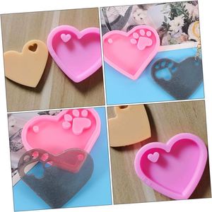 3D Handmade Silicone Dog Paw and Heart Shape Gypsum DIY Molds for Soap Candle Crafting Innovate Your Own Make Craft - Product Image 4