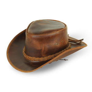 Sombrero de Vaquero de Cuero Genuino para Hombre, con Logotipo Personalizado, Producto de Venta Caliente, para Uso en Exteriores, Estilo Clásico, de Alta Calidad - Product Image 1