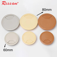 Cache-câbles de bureau Ressam, cache-trous pour câbles, cache-câbles pour ordinateur, passe-câbles de bureau en plastique 60 mm