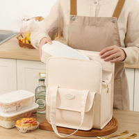Sac isotherme personnalisé avec logo en PU, doublure en aluminium épaisse, sac à lunch thermique portable pour les employés de bureau et les étudiants