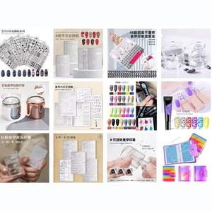 Placche per Stamping <span class=keywords><strong>Unghie</strong></span> Fai-da-te Portatili in Acciaio Inossidabile, Timbro Personalizzato per Nail Art, Facile Applicazione, Stampa e Trasferimento, Modello per Pittura - Product Image 6