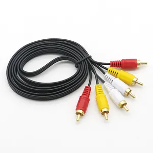 Gold Plated CCTV BNC DC 3RCA to 3RCA cable Audio Video RCA Cable