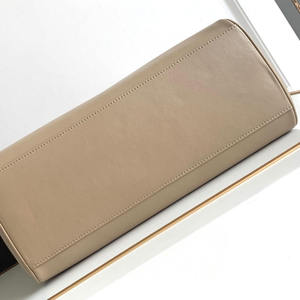 Sacs fourre-tout de luxe haut de gamme en cuir véritable beige pour femmes, sacs à main tendance pour femmes, sacs de soirée pour dames, sac à bandoulière à chaîne - Product Image 3