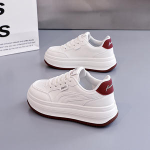 Nouvelles baskets <span class=keywords><strong>compensées</strong></span> blanches style coréen pour femme, collection automne 2026 – Chaussures polyvalentes et tendance pour le sport et le quotidien - Product Image 4