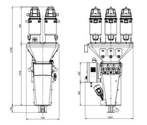 Tự động <span class=keywords><strong>loader</strong></span> Phễu <span class=keywords><strong>Loader</strong></span> cho truyền đạt viên nhựa cho định lượng cho ăn đùn - Product Image 5