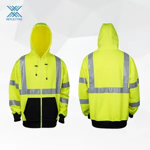 LX hoodie reflektif keselamatan, jaket reflektif keselamatan, jaket konstruksi reflektif, mantel keamanan