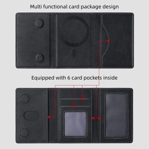 Étui de téléphone à trois volets avec porte-cartes magnétique multi-emplacements, compatible avec les séries 12-16 - Product Image 2