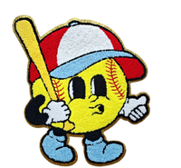 Patch en sequins brillants de grande taille personnalisé avec des lettres de dessin animé, pour le jour du match, baseball, football, chenille, à repasser sur les vêtements
