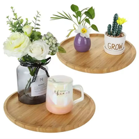Assiette ronde en bois de bambou personnalisée avec logo, pour mariage, restaurant, charcuterie, plateau à pizza, assiette à dîner en bambou pour la nourriture