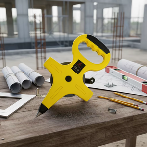 Ruban à mesurer à bobine ouverte, lame en acier inoxydable robuste, pour la mesure des terres - 30m 50m 100m métrique - Product Image 2