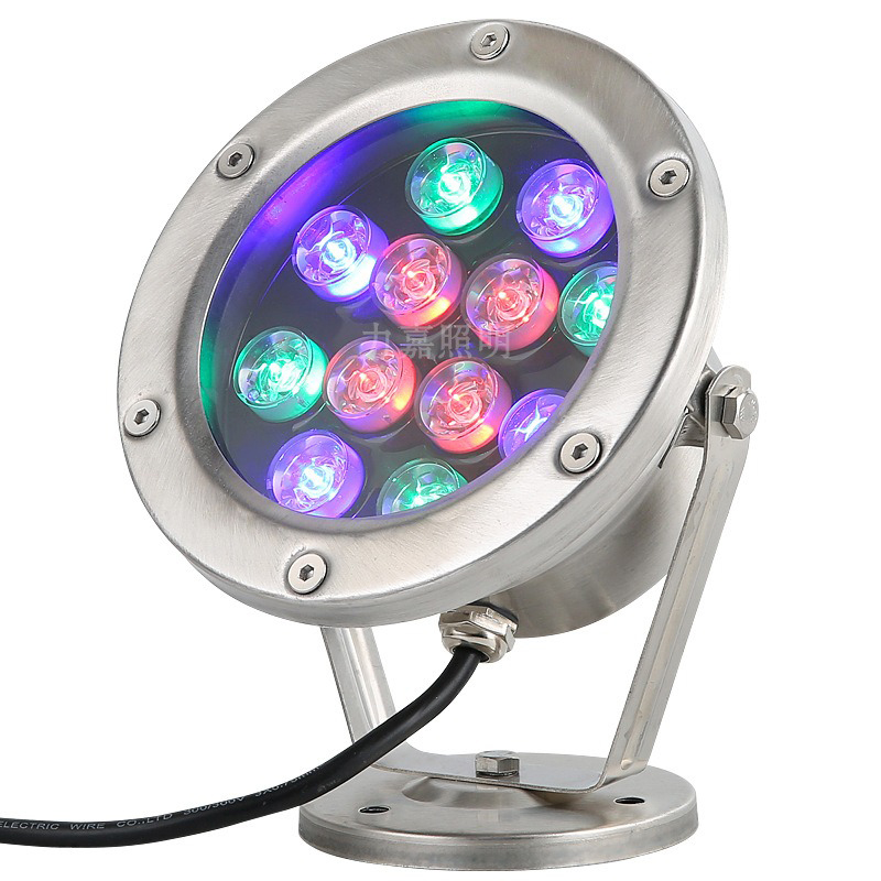 3W 6W 9W 12W 18W RGB Светодиодный фонтанный Свет 12V IP68 подводный фонтан освещение из нержавеющей стали высокомощная лампа для бассейна